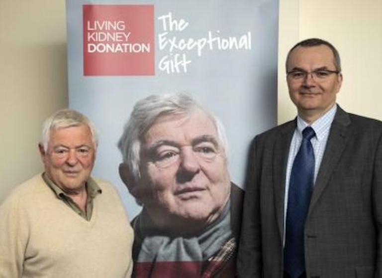 altruistic donor John Fletcher and surgeon Gabriel Oniscu